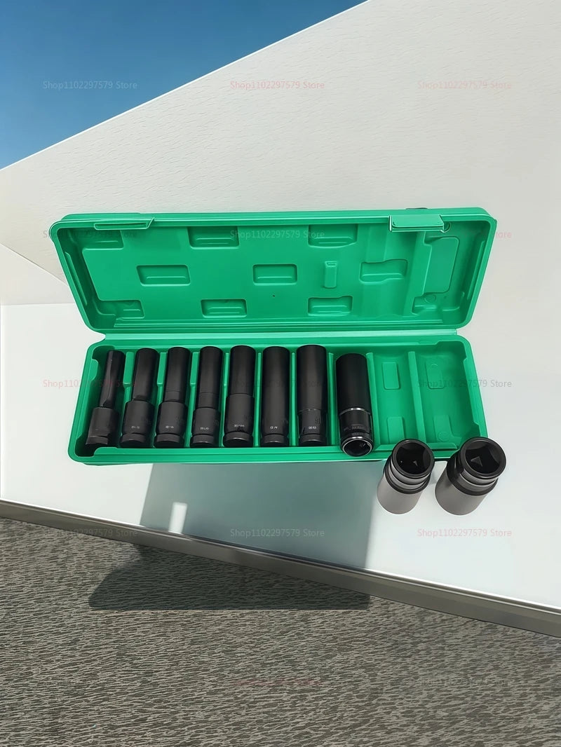 10-teiliges Steckschlüsselsatz, universelles pneumatisches Wartungswerkzeug mit tiefem Schlitz, Schraubenschlüsselsatz für mechanische Reparaturen von Automobilgeräten