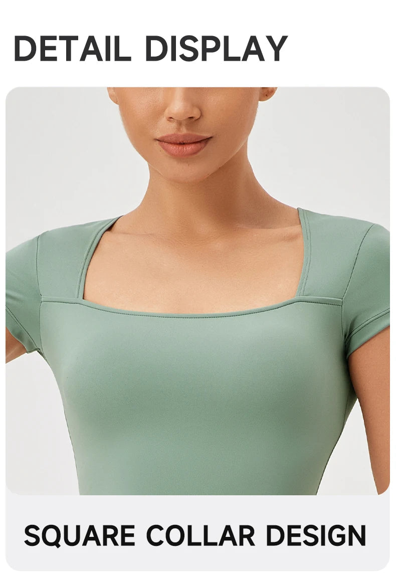 Yoga Tops Frauen Gym Training Sport Tops Quick-Dry Yoga Shirts kurzarm Outdoor Laufen Fitness Casual Sport T-shirt