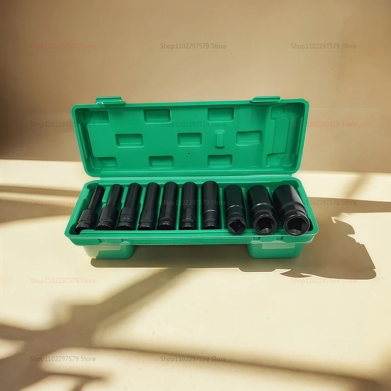 10-teiliges Steckschlüsselsatz, universelles pneumatisches Wartungswerkzeug mit tiefem Schlitz, Schraubenschlüsselsatz für mechanische Reparaturen von Automobilgeräten