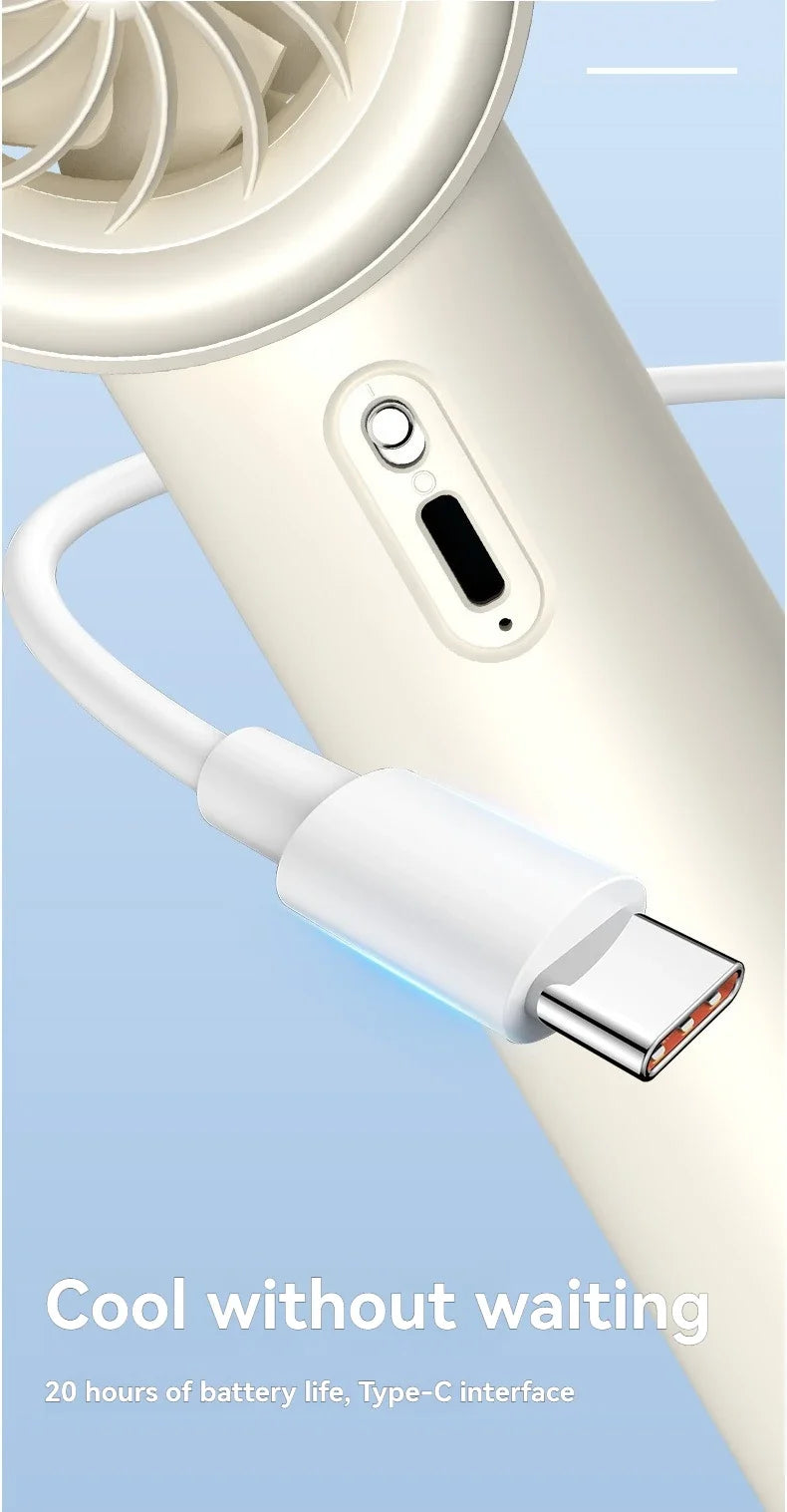 Xiaomi MIJIA 100-Gang-Handventilator mit hoher Geschwindigkeit, USB-Aufladung, tragbarer Mini-Turbo-gewalttätiger kleiner leistungsstarker Außenventilator, 3000-mAh-Akku