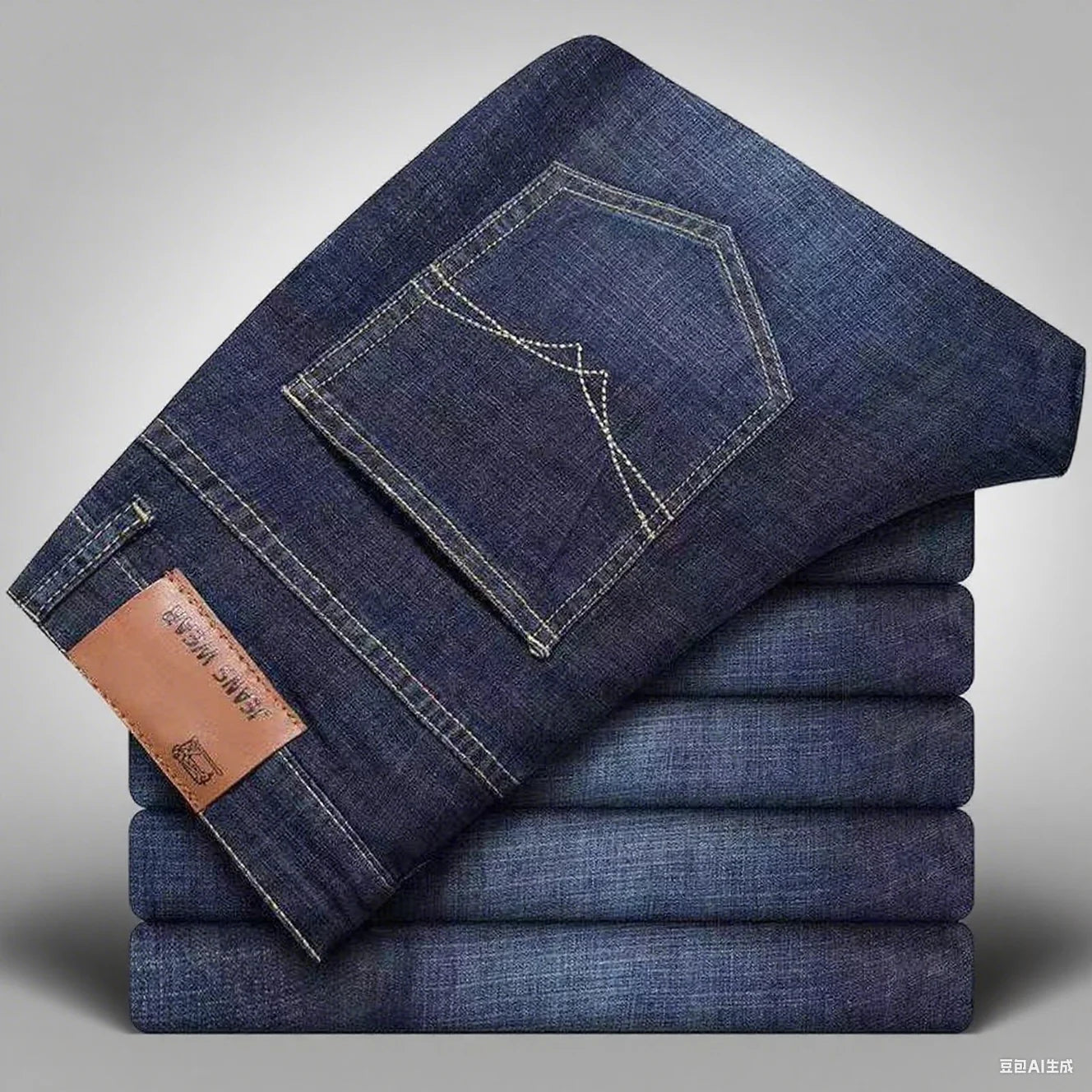 Klassische Herrenjeans, blau, bequem, Business, gerade, Freizeithose, Marke, männliche Kleidung, Hose