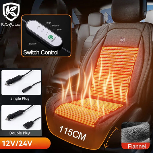 12-24V Beheizte Auto Sitz Flanell Kissen Winter Verlängern Wärmer Sitz Heizung Auto Zubehör Pads Universal Auto Sitz heizung Abdeckung