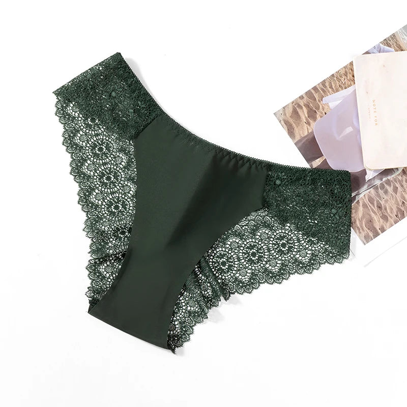 TrowBridge 3 Teile/satz Süße Damen Höschen Seide Satin Unterwäsche Spitze Sexy Dessous Mädchen Atmungsaktive Slips Weiche Bequeme Höschen