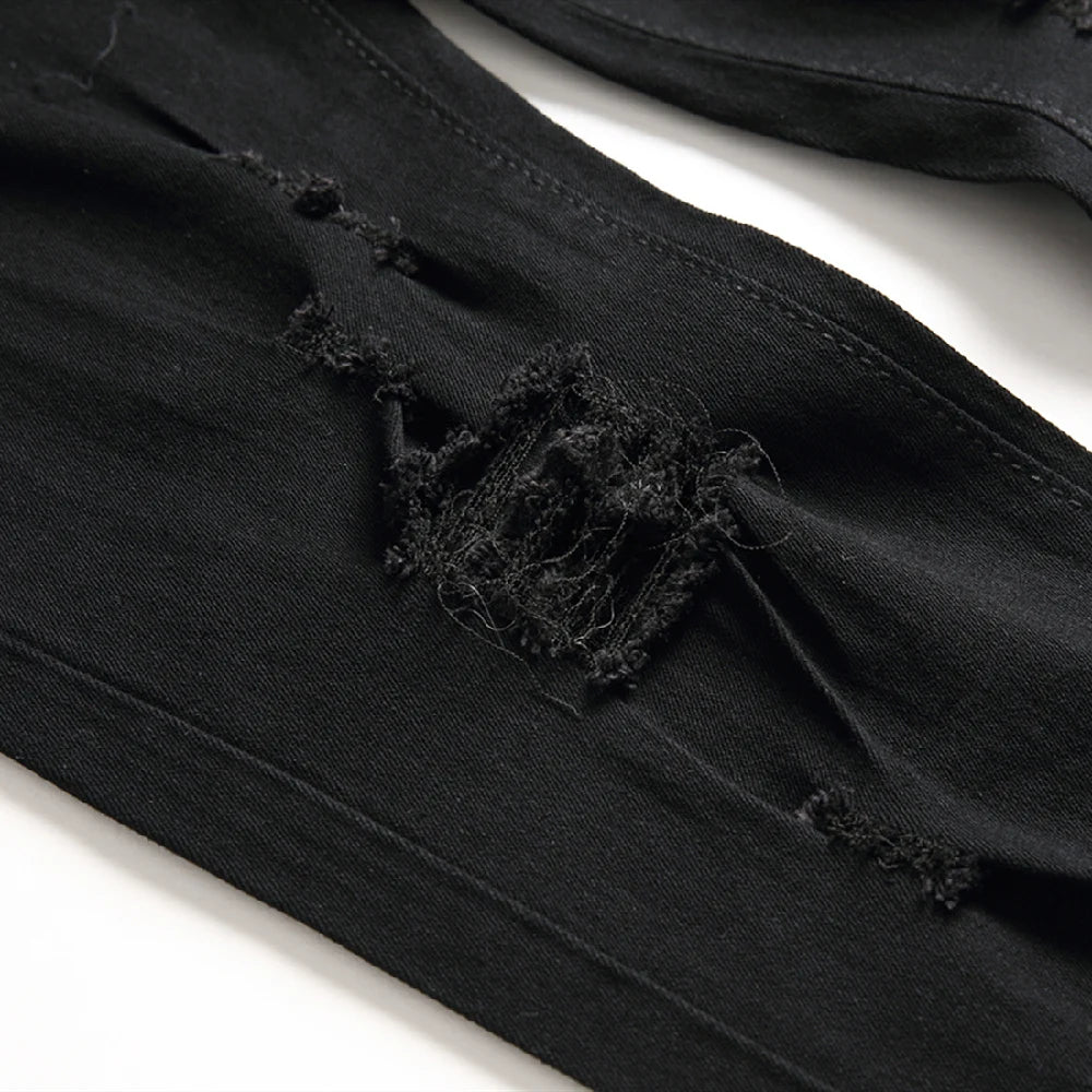 Jeans Für Männer Mode Zerrissene Biker Skinny Jeans männer kleidung Denim Hosen High Street Slim Jogging jean Hosen homme