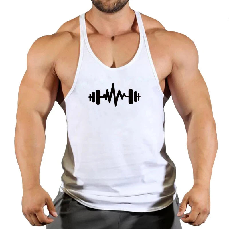 Gym Top Männer T-shirts Fitness Mann Kleidung Muskel Bodybuilding Hemd Singlet Stringer Kleidung Weste männer Singuletts Westen Tops