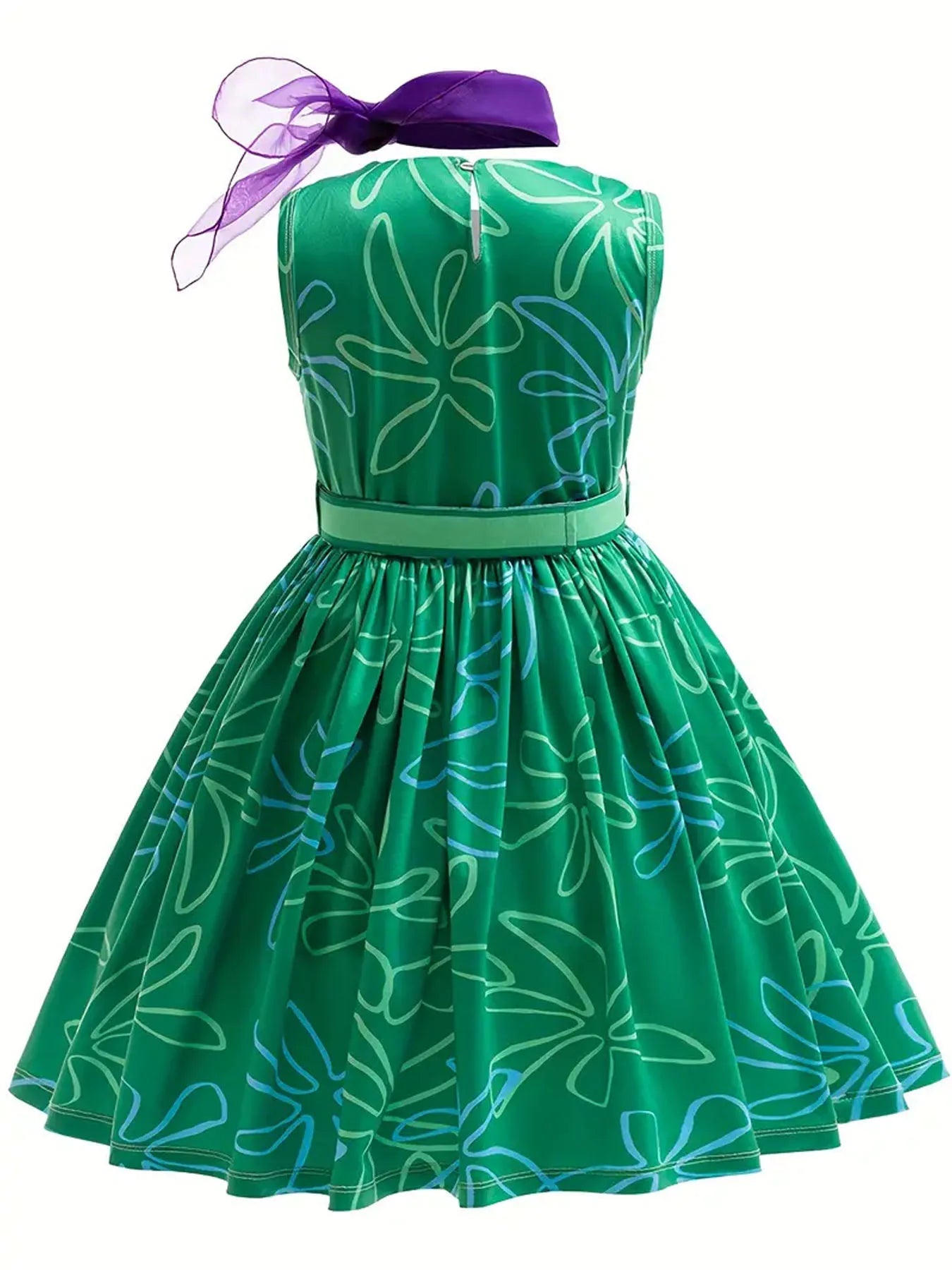 Halloween Kostüm Mädchen 	 Film Inside Out Cosplay Ekel Mädchen Kostüm Karneval Purim Party Freude Rollenspiel Abend Mädchen Kleider