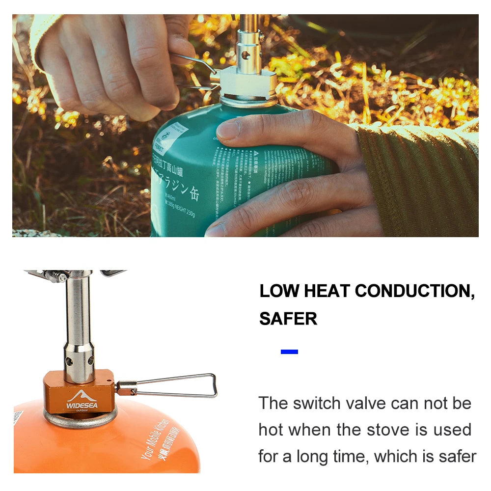 Widesea Camping Gas Brenner Tourist Herd Outdoor Tragbare Heizung Herd Überleben Überleben Ofen Tasche Picknick Kochgeschirr