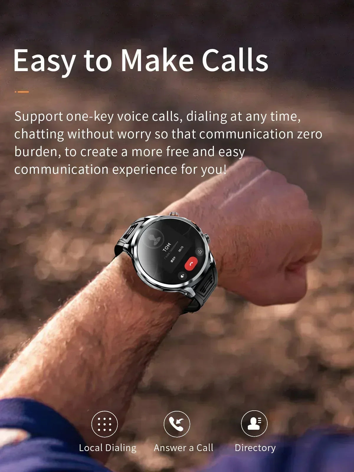 Neue H18 Android Smartwatch 1,95 Zoll AMOLED Blaulichtfilter Bluetooth Anruf GPS+GLONASS Dual Navigation Wasserdicht