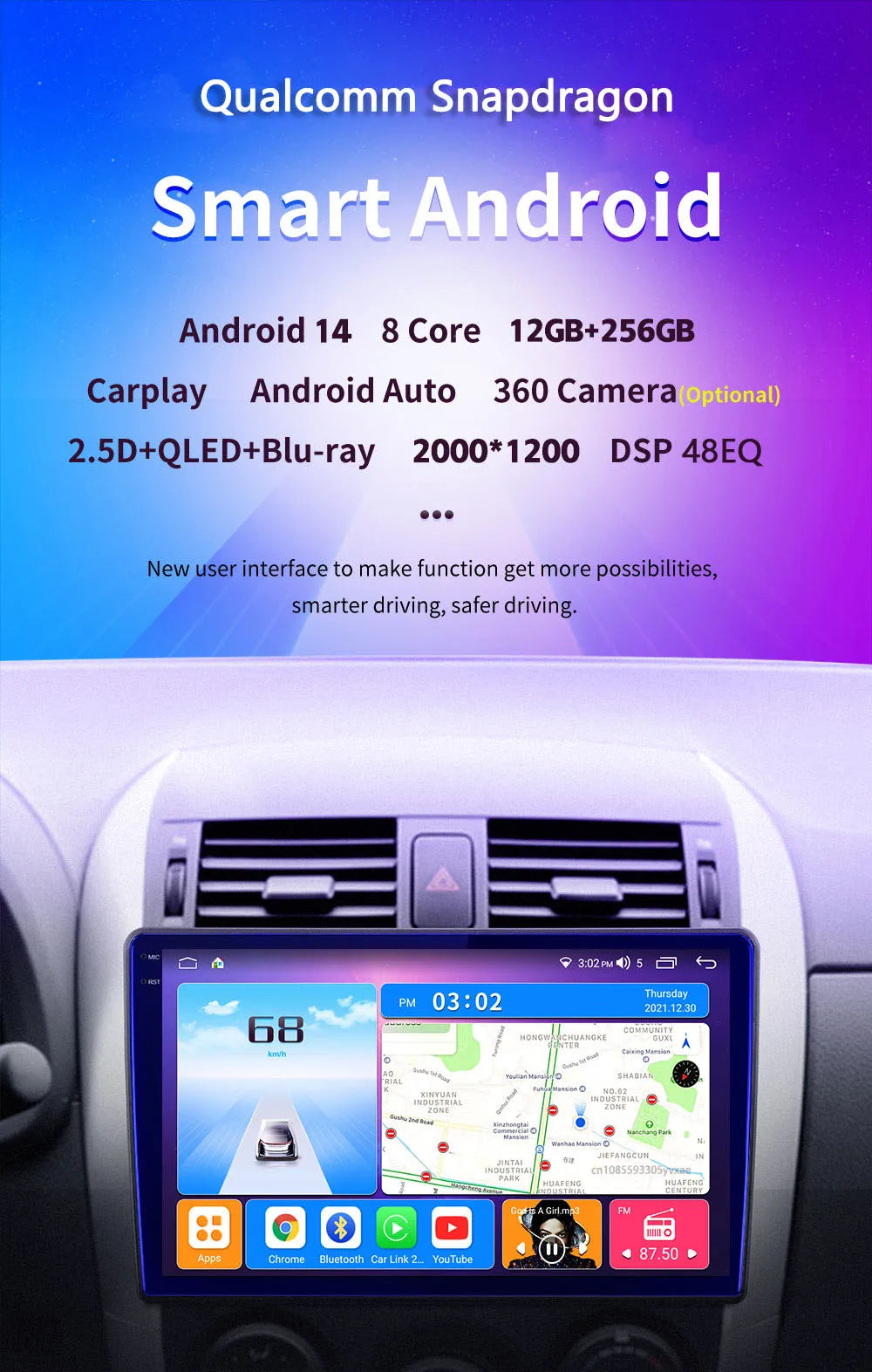 Android 15 Carplay Auto 2K Bildschirm Auto Radio Multimedia Player Für BMW Mini Cooper Countryman R56 R60 2011-2013 stereo Navigation