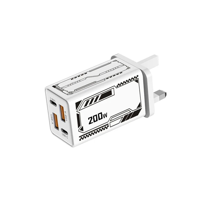 Xiaomi Gan 200W Multi Port Ladegerät mit Dual Pd und Dual Typec Ladekopf geeignet für Huawei iPhone Ladegerät Schnellladung