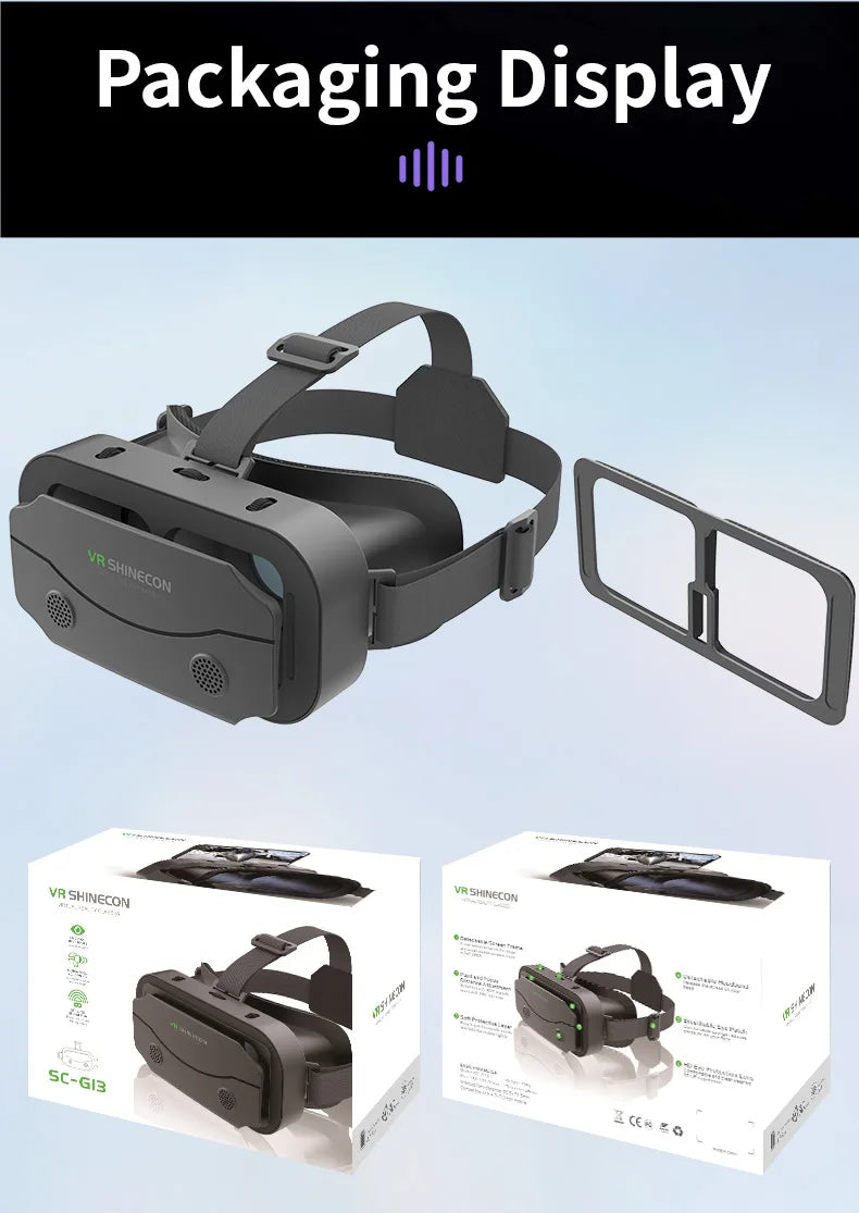 Vr Brille Virtual-Reality-Headset Viar-Geräte Helm 3D-Objektive Smart-Brille für Smartphones Handy Handy Gogle Spiel Zubehör