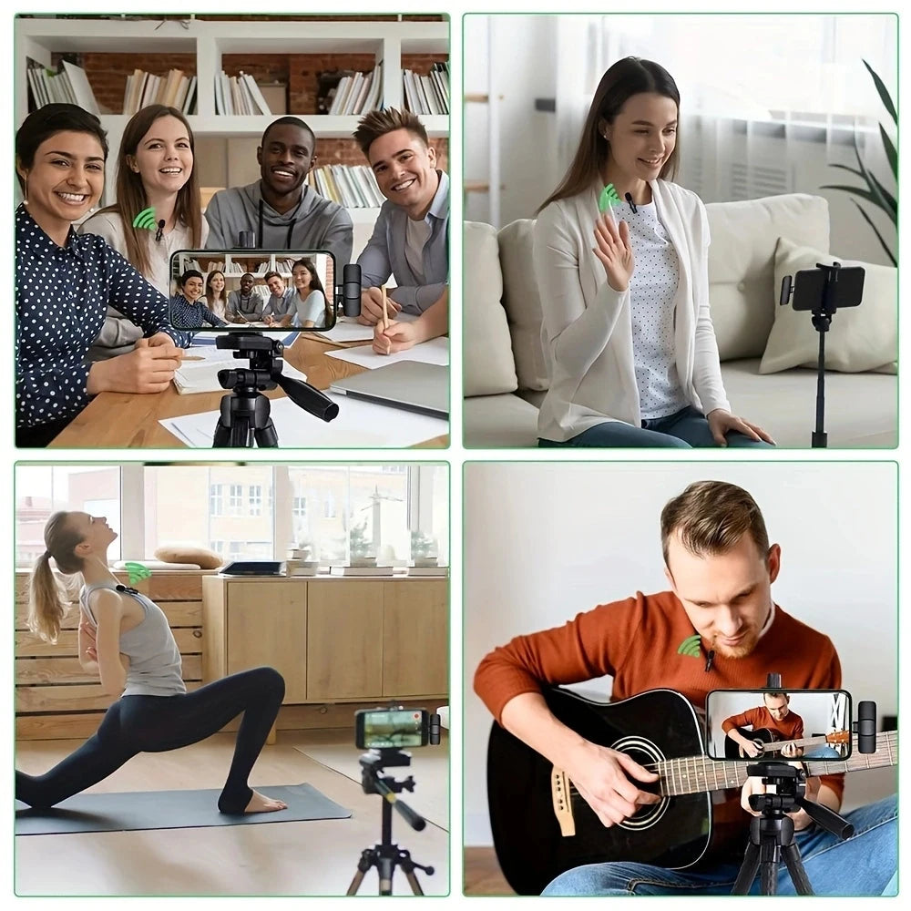 NEUE Wireless Lavalier-mikrofon Audio Video Aufnahme Mini Mic Für iPhone Android Laptop Live Gaming Handy Mikrofon