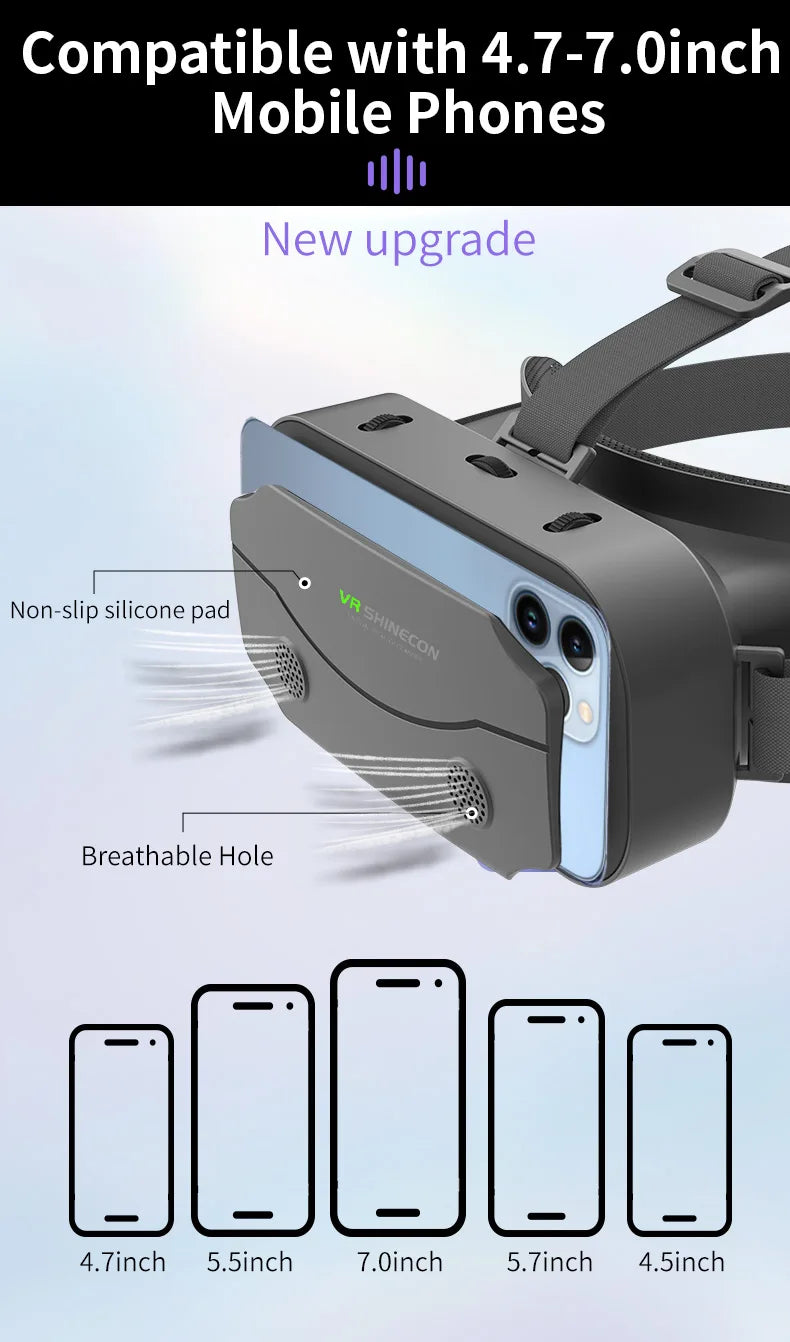 Vr Brille Virtual-Reality-Headset Viar-Geräte Helm 3D-Objektive Smart-Brille für Smartphones Handy Handy Gogle Spiel Zubehör