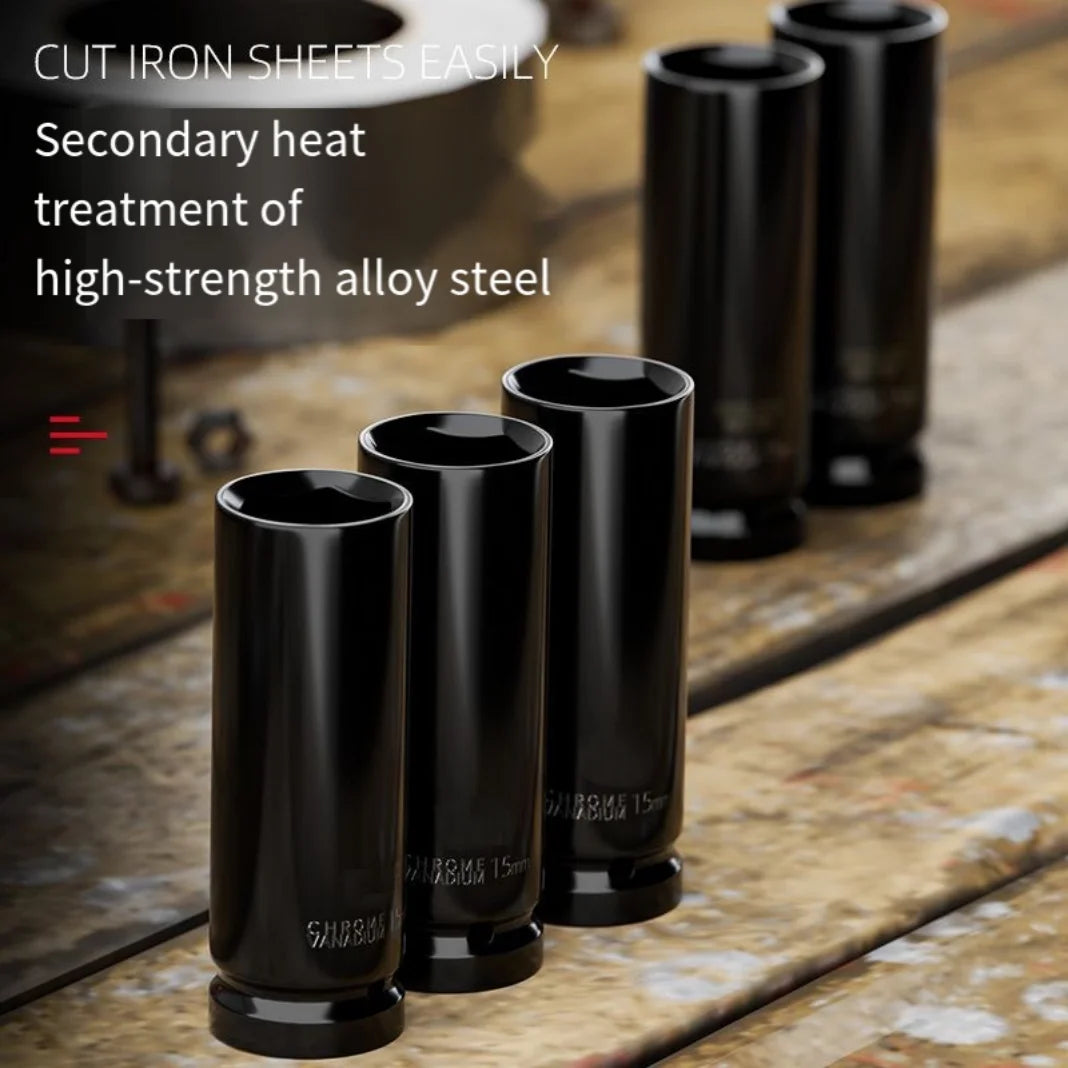 10-teiliges Steckschlüsselsatz, universelles pneumatisches Wartungswerkzeug mit tiefem Schlitz, Schraubenschlüsselsatz für mechanische Reparaturen von Automobilgeräten