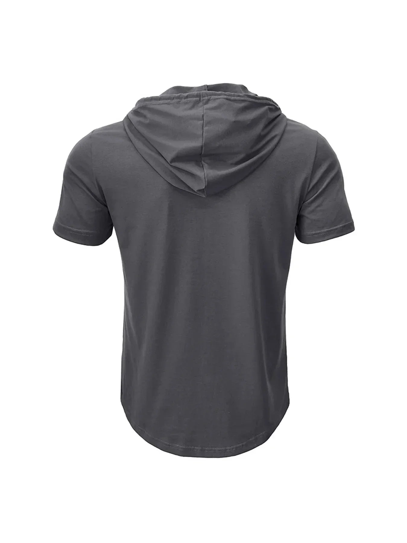 Herren T-Shirt Sommer Slim Fitness Kapuzen Kurzarm T-Shirts Männlich Leichter Hoodie Fitness Atmungsaktive Sport Tops
