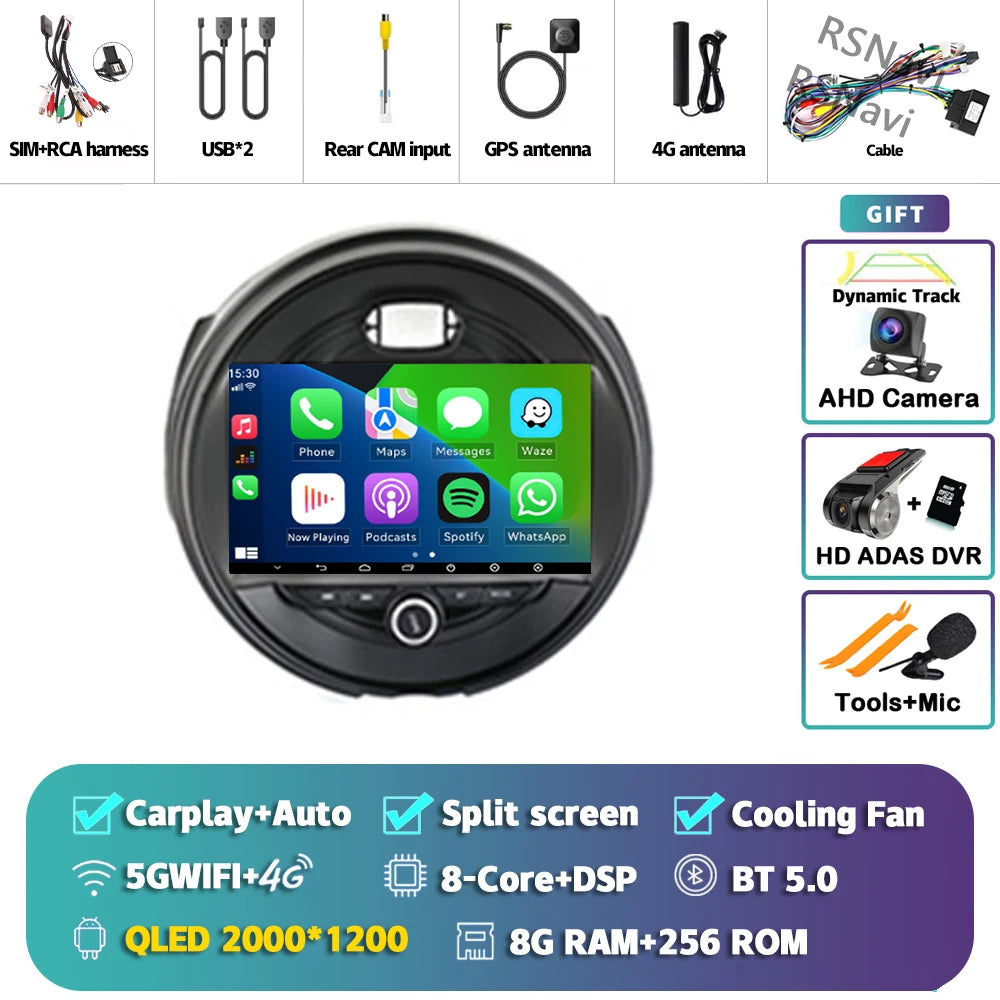 Android 15 Carplay Auto Auto Radio Für BMW MINI COOPER F54 F55 F56 F60 2014-2019 Navigation GPS multimedia-Player 2DIN DVD Stereo
