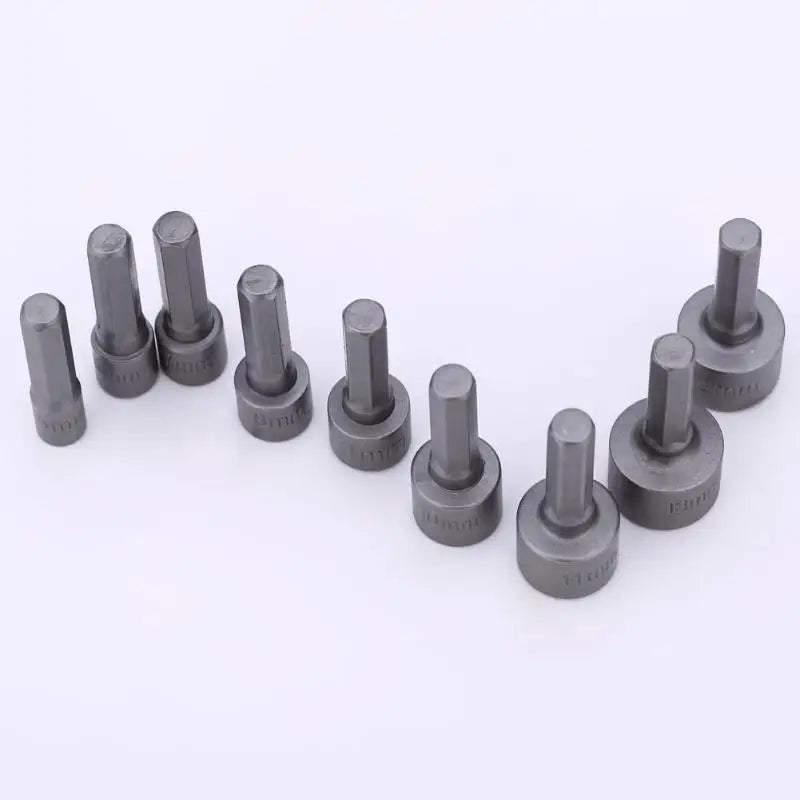 9 teile/satz 5mm-13mm Hex Buchsen Hülse Düsen Mutter Fahrer Set Schraubendreher-set Schroevendraaier Set Bits Sets werkzeuge Steckschlüssel