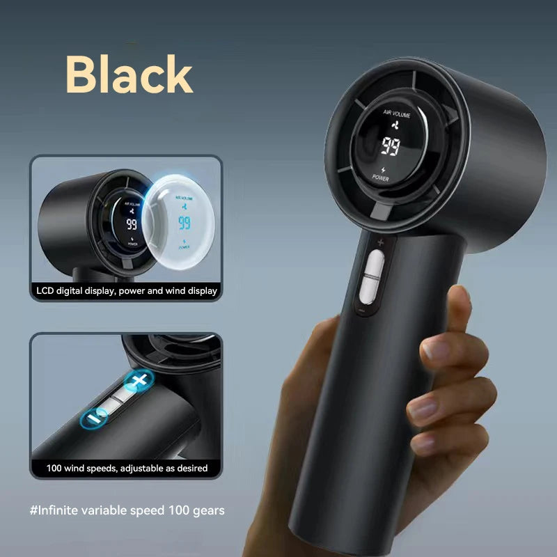 Xiaomi MIJIA 100-Gang-Handventilator mit hoher Geschwindigkeit, USB-Aufladung, tragbarer Mini-Turbo-gewalttätiger kleiner leistungsstarker Außenventilator, 3000-mAh-Akku