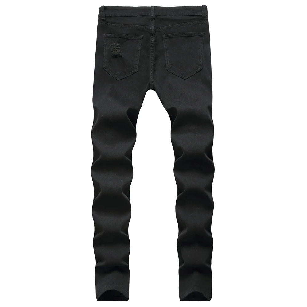 Jeans Für Männer Mode Zerrissene Biker Skinny Jeans männer kleidung Denim Hosen High Street Slim Jogging jean Hosen homme